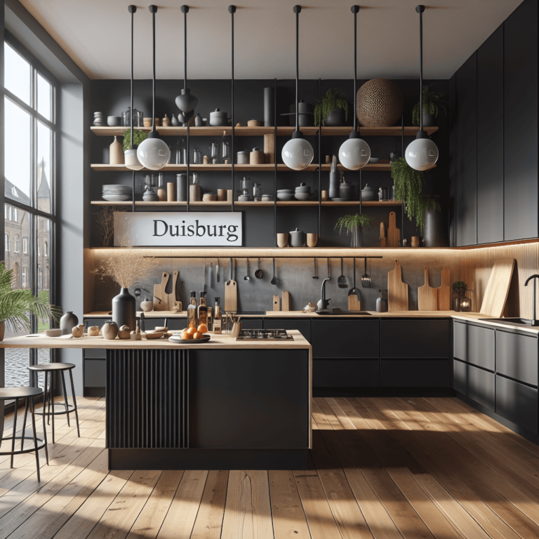 schwarze Küche im skandinavischen Stil-Duisburg