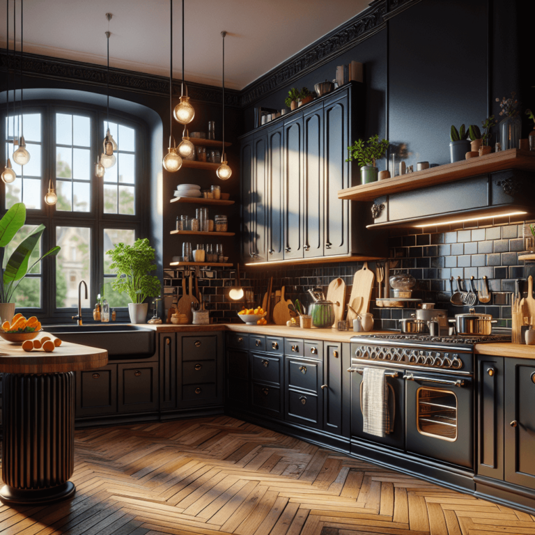 schwarze Retro Küche-Duisburg