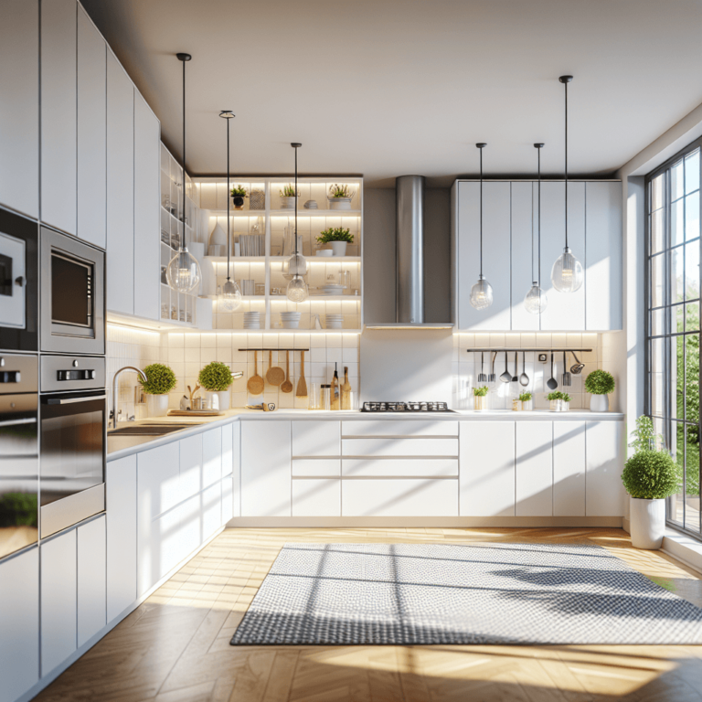 weiße Freistehende Küche-Duisburg