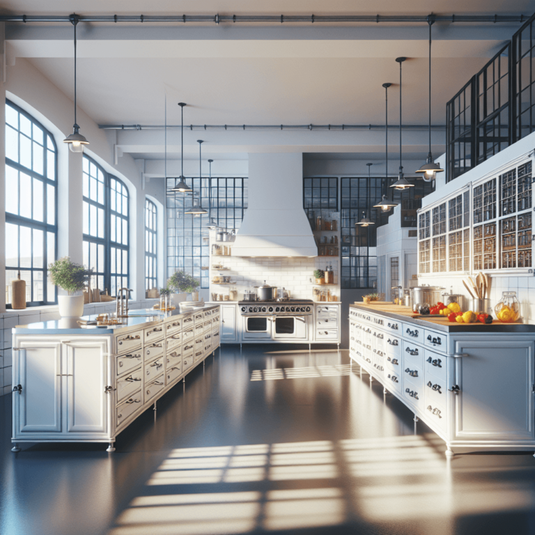 weiße Industrielle Küche-Duisburg