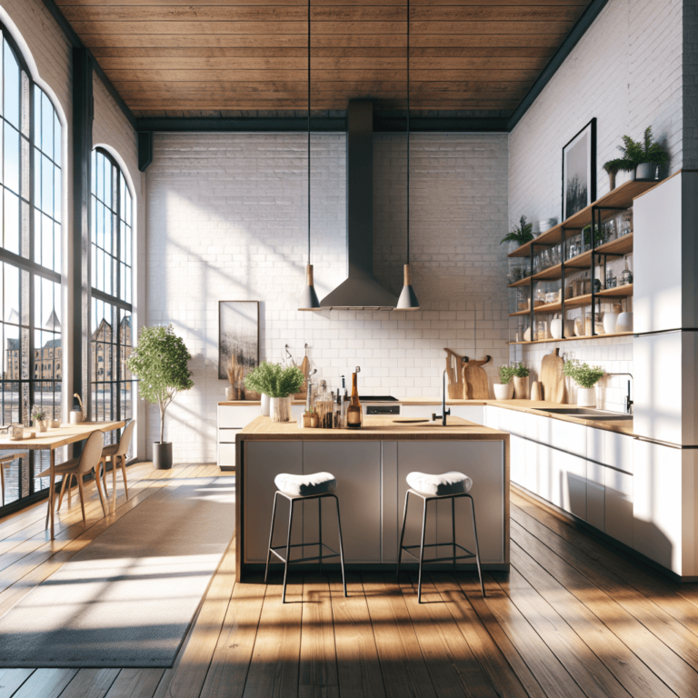 weiße Küche im Loftstil-Duisburg