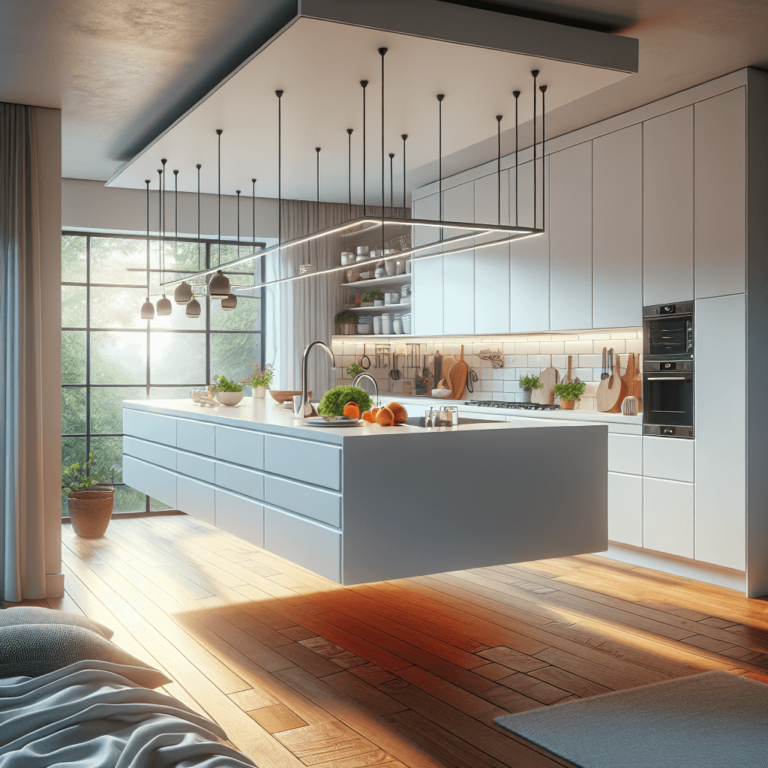 weiße Schwebende Küche-Duisburg